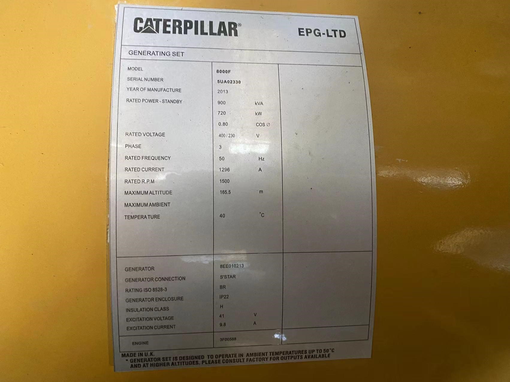 Caterpillar Diesel Generator Set 720kw